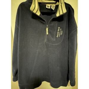 Walt Disney's Donald Duck "Feisty" Fleece 1/4 Zip Extra Large Navy Blue Pullover